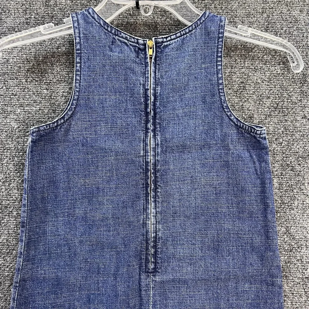 VTG Ralph Lauren Denim Dropped Waist Jumper Dress Girls 6X Sleeveless Classic